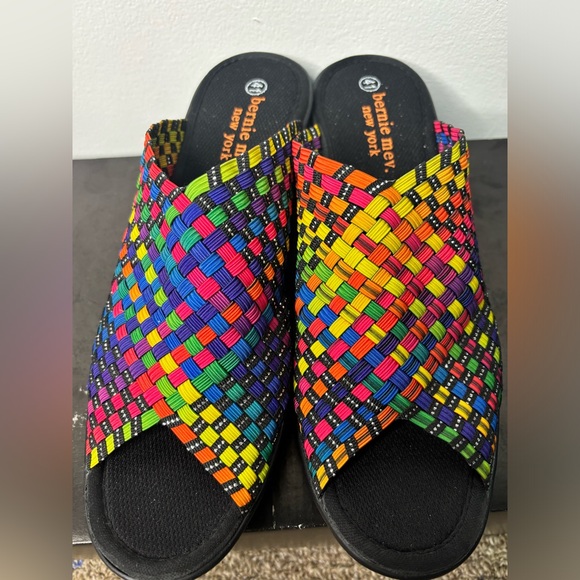 NWOT Bernie Mev Colourful Rainbow Weave Shoes Size EU 41 / Womens 10 - Picture 7 of 11